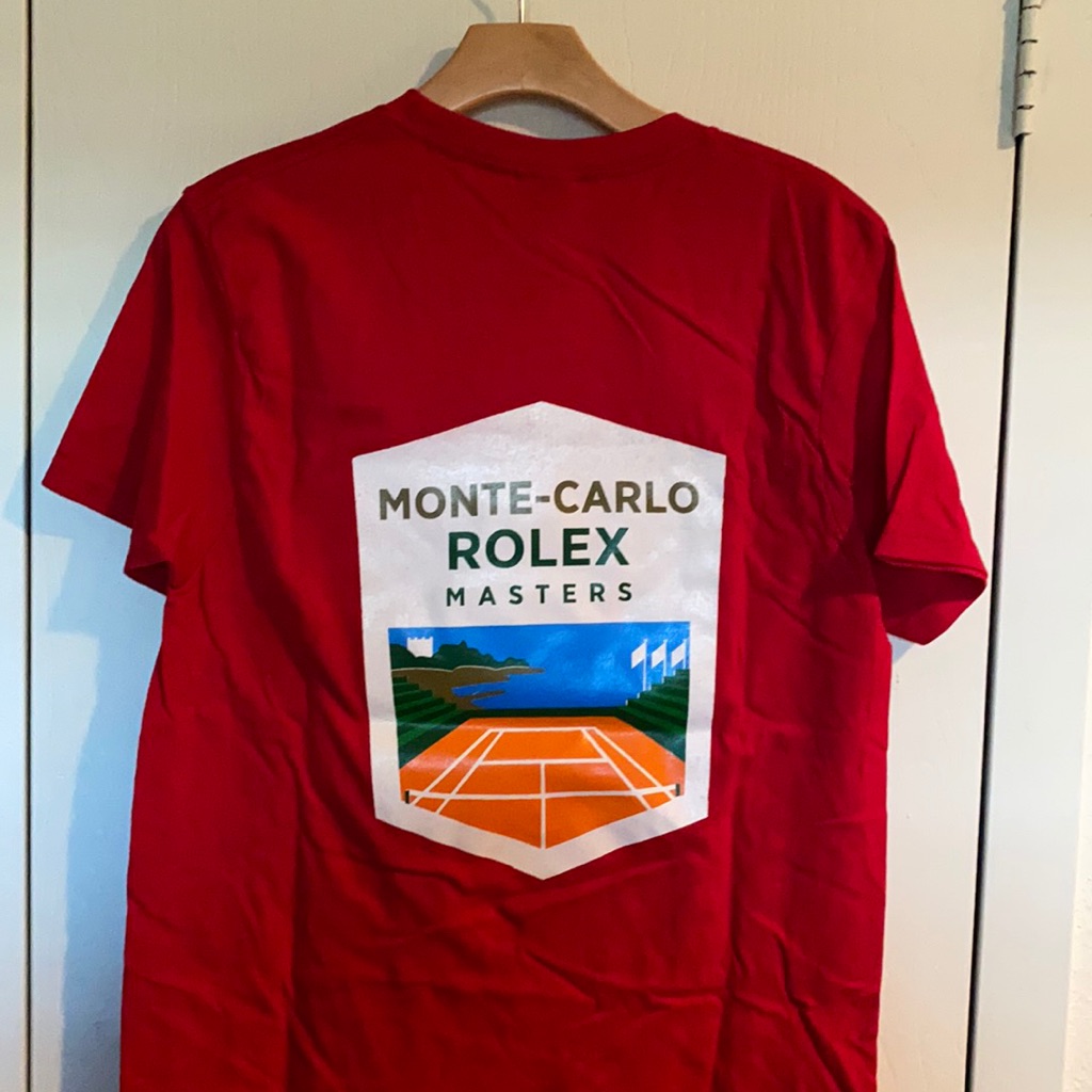 New Rolex Masters Monte Carlo Tennis Tee Red